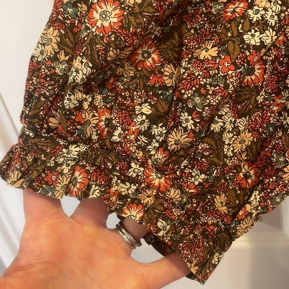 Doen Floral Mini Dress - Brown and Green - Picture 3 of 8